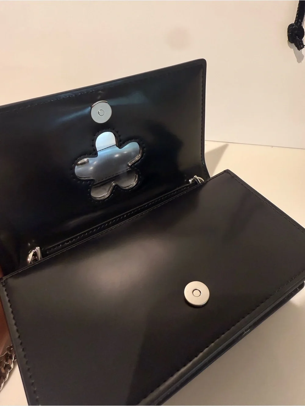 NWT Marc Jacobs THE GLAM MIRROR MINI BAG- black
